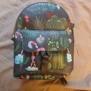 Mini backpack w/ Cactus/succulents print